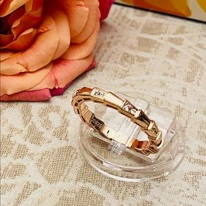 925 tone rose gold band ring size 8
